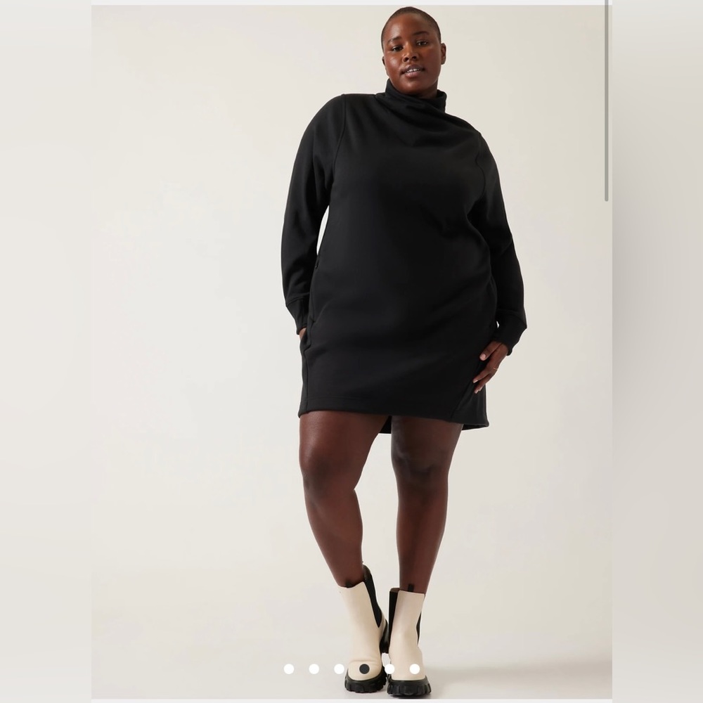 Athleta Cozy Karma Asymmetric Sweatshirt Dress